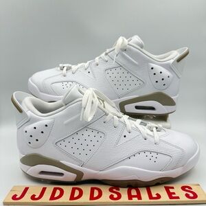 Nike Air Jordan 6 Retro Low Golf White Khaki DV1376-100 Men's Sz 13 NEW RARE